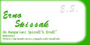 erno spissak business card